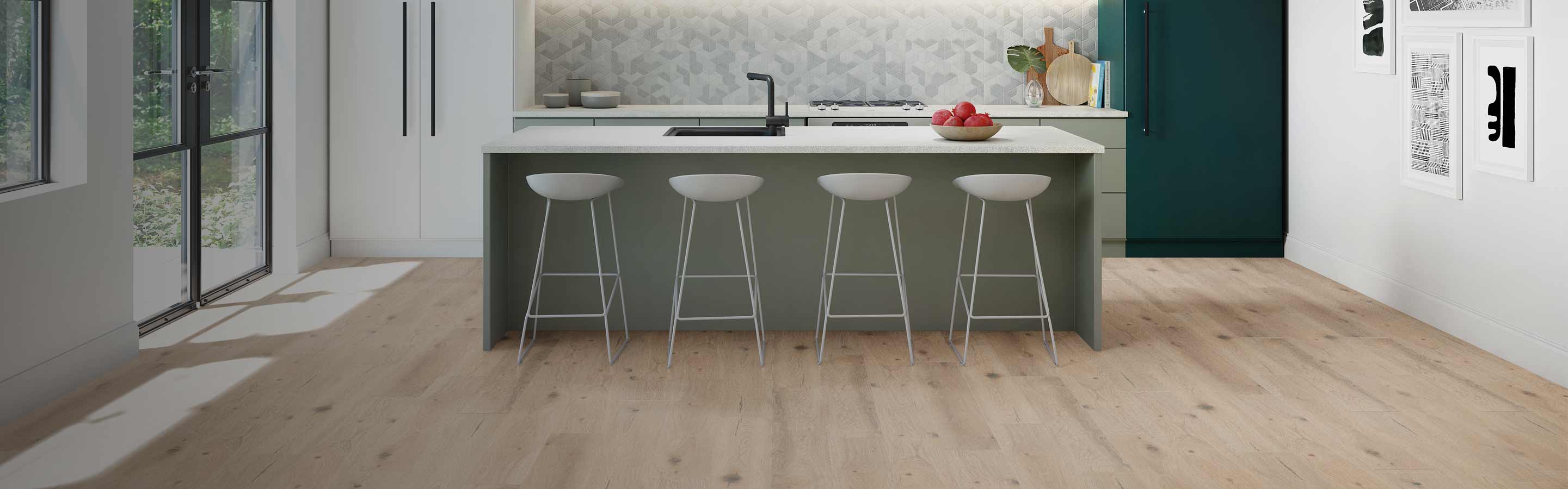 light grey wood look laminate flooring in bathroom